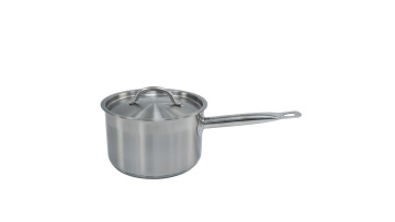 Household stainless steel single handle cooking pot
