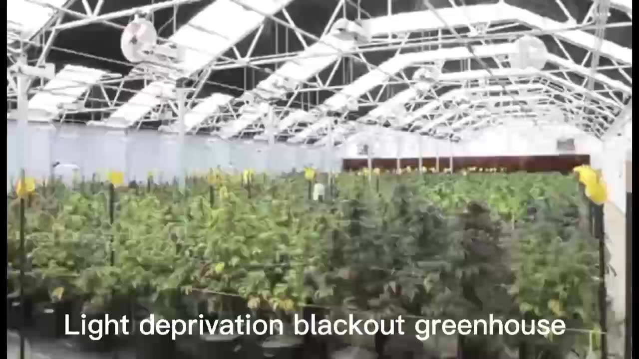 Black Out Greenhouse Agricultural Hemp Greenhouse Greenhouse Blackout System1