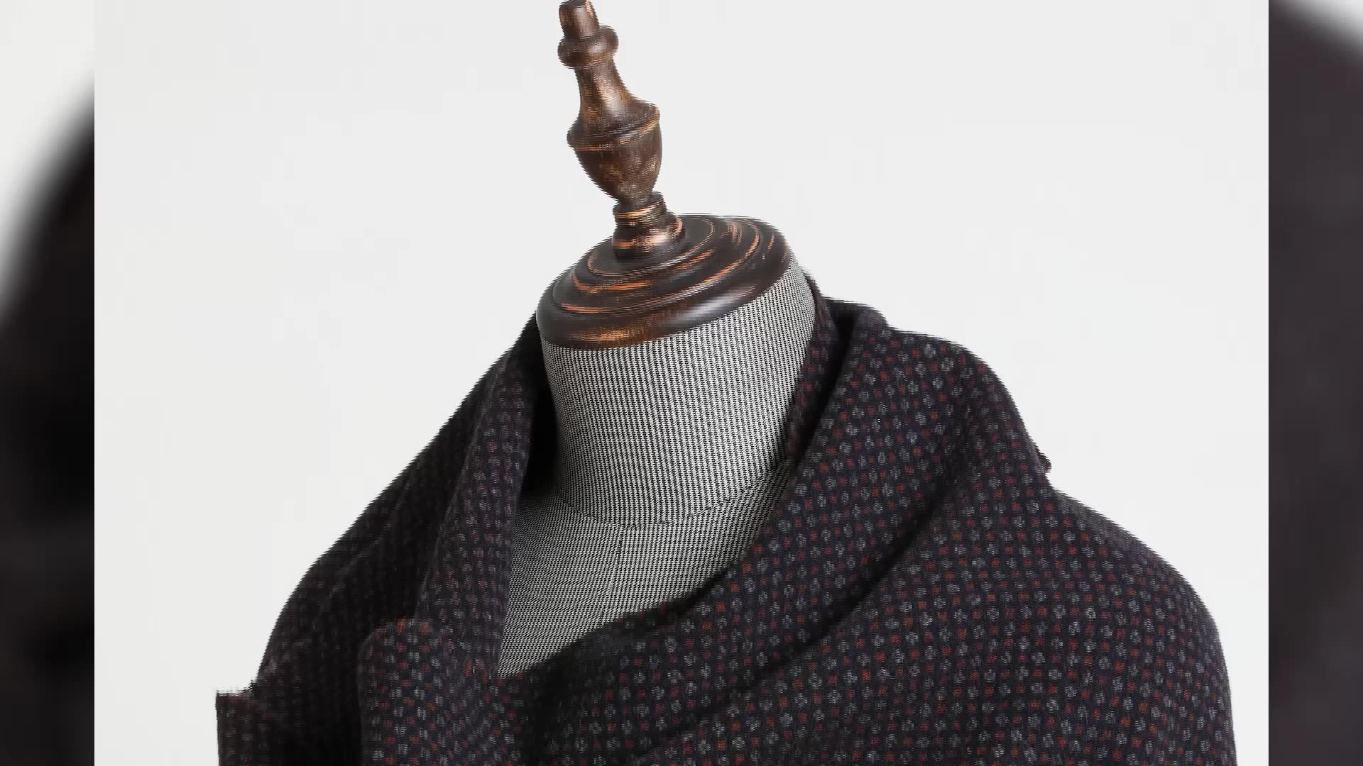 GRS Tissu de fabricant de laine de laine tissé en tweed à double face