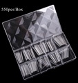 2021 Professional Acrylic Artificial False Nails - XXL Straight No-Curve Clear Tapered Coffin Tips1
