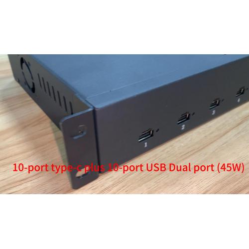 10-портный тип-C плюс 10-порт USB Dual Port (45 Вт)