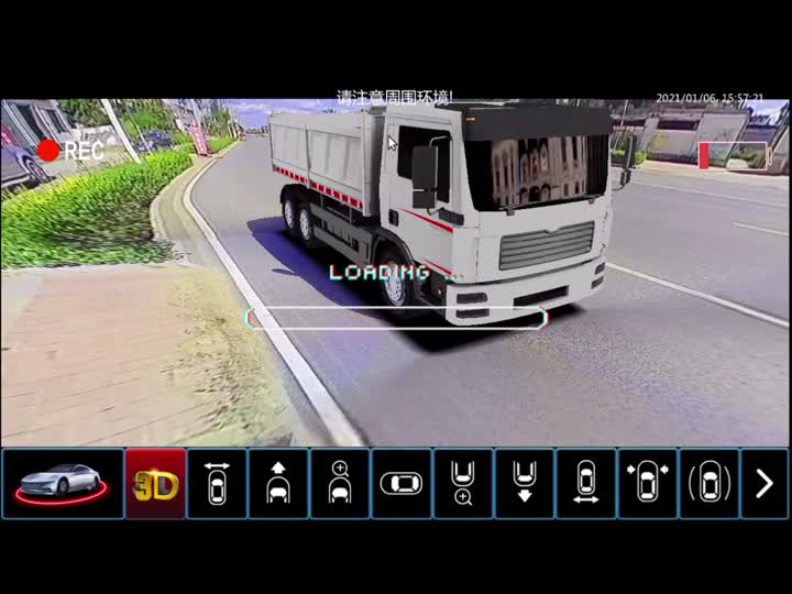 Bird's-eye view system for bus series