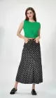 刺繍されたフィッシュテイルスタイルのデニムミディスカート
