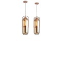 Amber Glass Shade Pendant Lamp - Simple Design for Bedroom and Lobby1