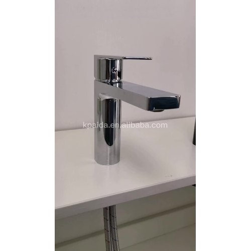 Square Zinc Chrome Hot Water Mixer Taps