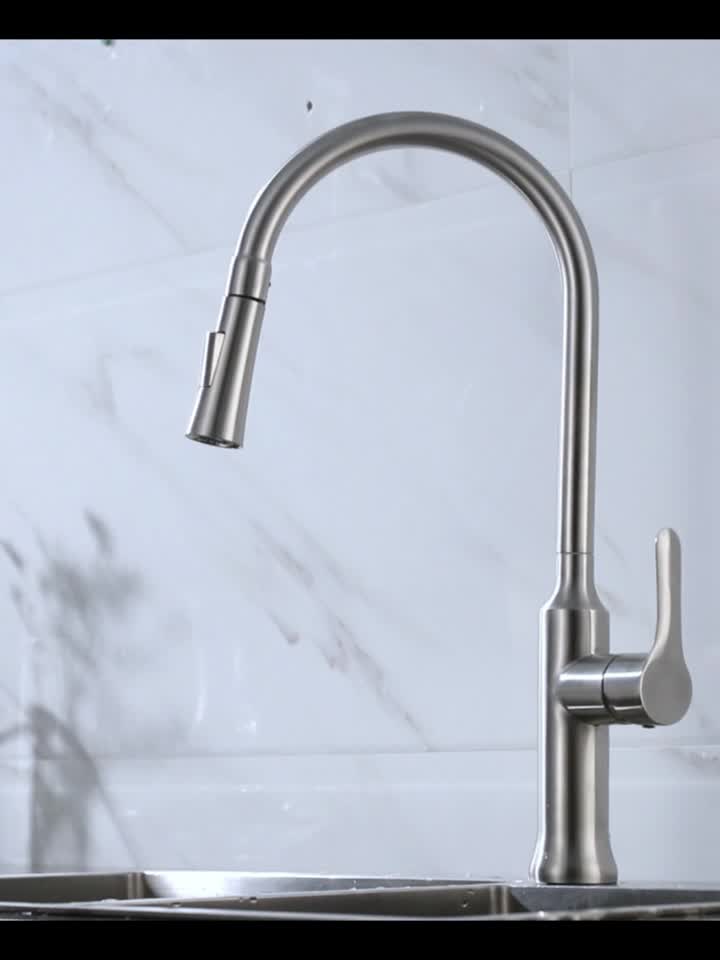 Single Hole Pull Down Kitchen Sink Faucet