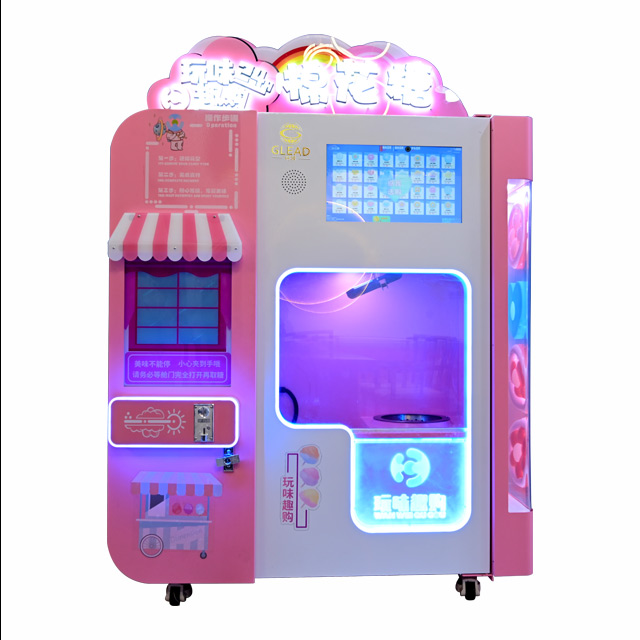 Commercial Candy Vending Automatic For Sale Sugar Sticks Guangzhou Trade Full Making Coin Operated Popcorn Cotton Candy Machine1