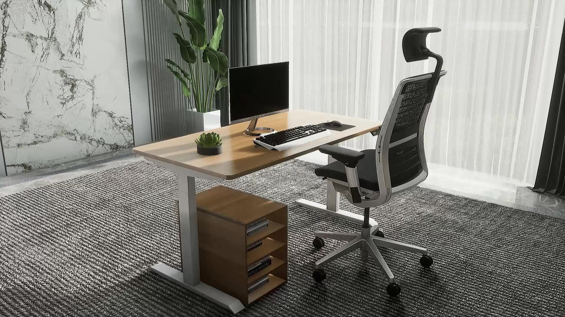 Dubbele motorbureau nieuw ontwerp zit te staan ​​Hoogte ergonomisch staande bureau verstelbaar stand -up Office Desk UP1