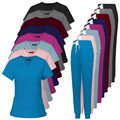 2024 Manufacturer Wholesale Fashionable Women Scrub Tops & Jogging Legs1