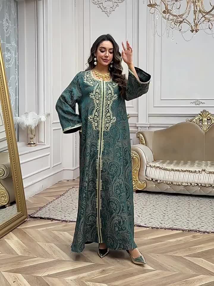 لباس گلدوزی Abaya AB487 (1)