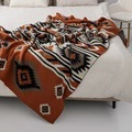 Knitted Cotton Acrylic Aztec Throw Boho Blanket1