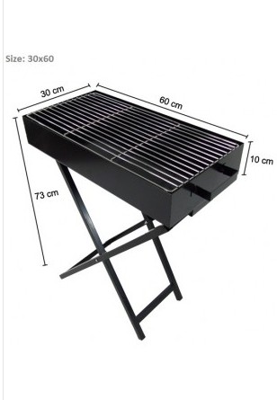 Popular 30x40cm with heavy duty iron Lid Outdoor barbecue stove bbq grill