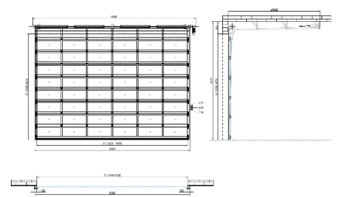 Double Sectional Garage Door with Polyurethane Foam