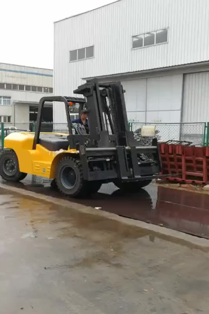 Forklift de 10 toneladas com posicionador de garfo