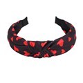 DOMOHO Valentine's Day Women's Fabric Press Hairband - Simple Wide Edge Knot Love Rose Headdress Fashion Accessory1
