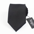 High Quality Solid Black Polyester Neck Tie for Men1