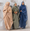 UNI New Islamic Abaya Dubai مد شینیون بدلیجات EID Abaya 2 عددی کیمونو اپن لباس زنانه عبای زنانه با حجاب1