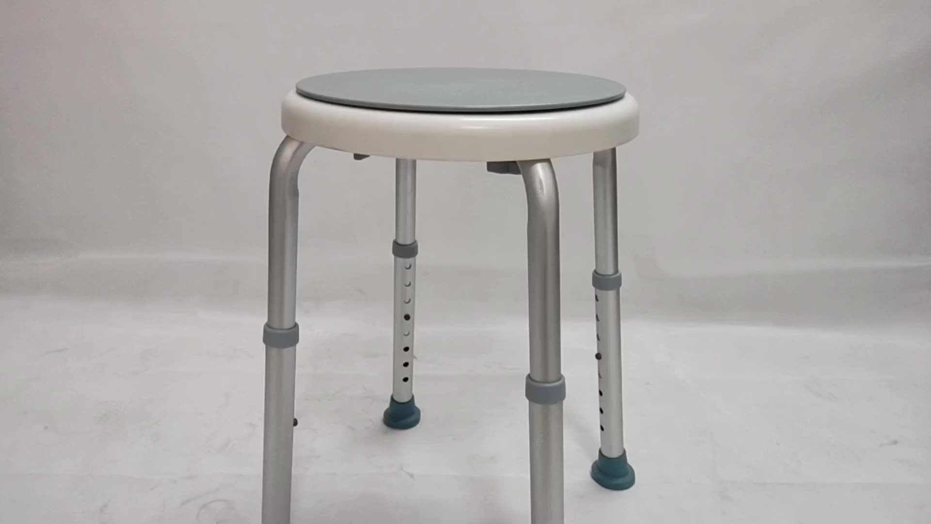 Tabouret de bain rotatif rond en aluminium douche de douche de douche de semelle en plastique pour les personnes âgées1