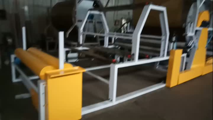 Video of two-roll laminating machine