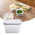 Refrigerator Storage Drain Box Plastic Transparent Food Keeping Fresh Container Fridge Fruit Garlic Scallion Kitchen Organizer