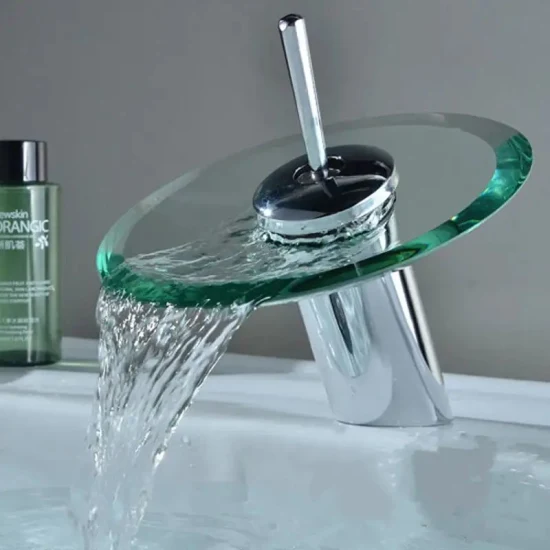 Zb6115 High Quality Waterfall Discharge Stainless Steel Basin Faucet1