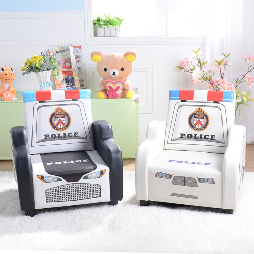 รถตำรวจสร้างสรรค์โซฟาที่นั่งเดี่ยว Mini น่ารักขี้เกียจ