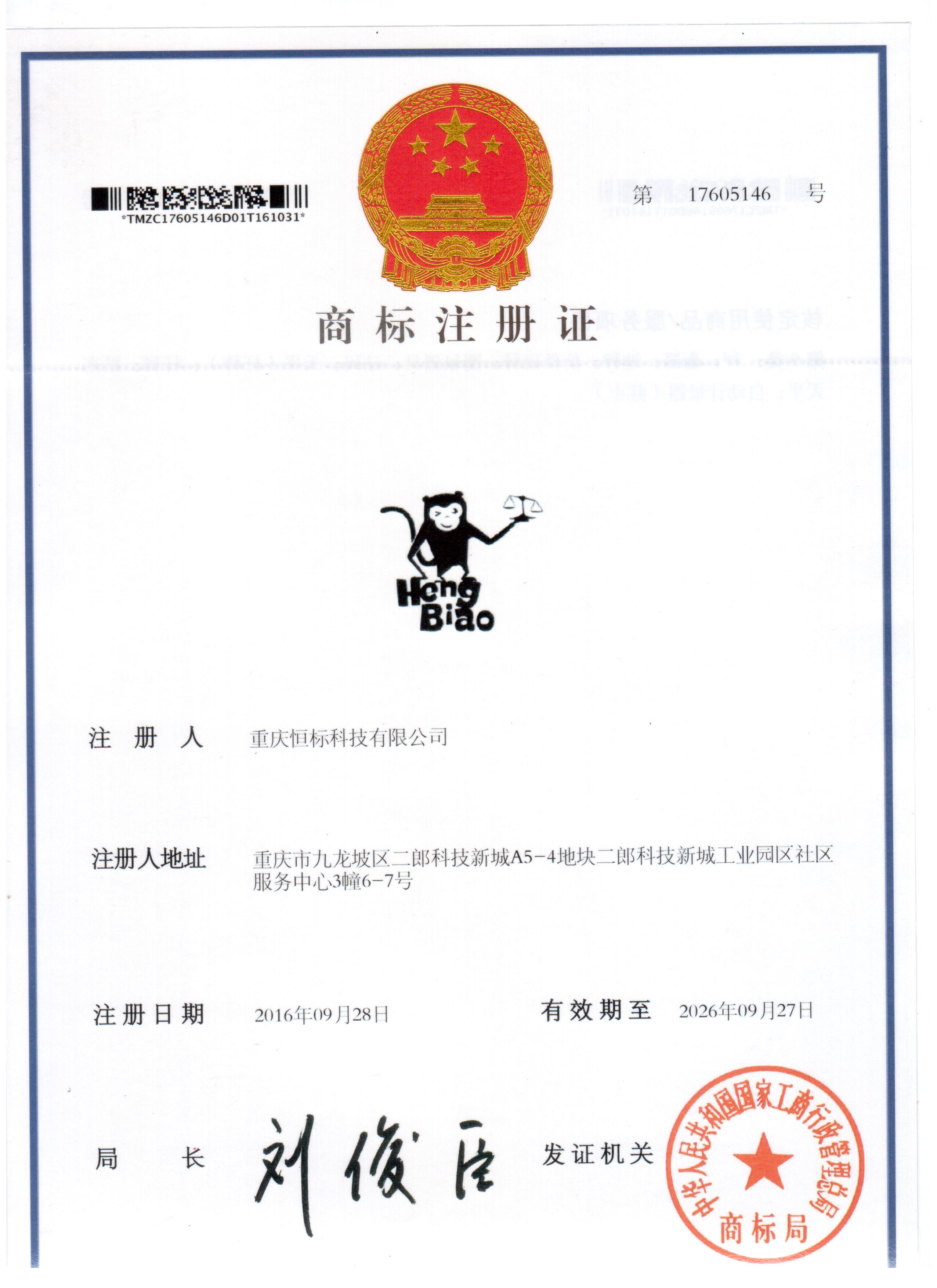 Trademark Certificate