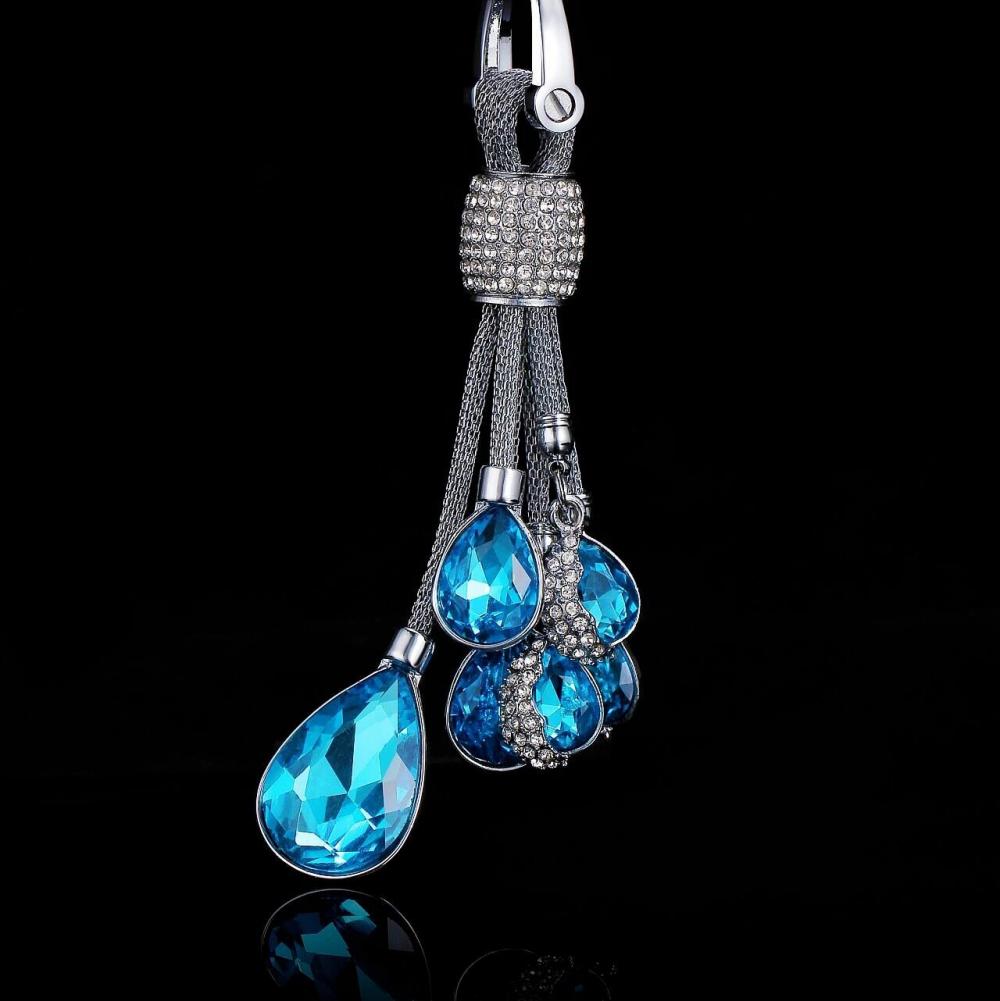 Crystal drop jewelry chain