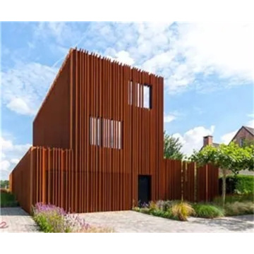 Why is weathering steel used most in gardens?