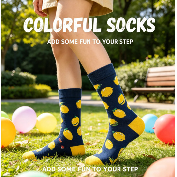 Canlı Turuncu Retro Baskılı Mürettebat Çorap