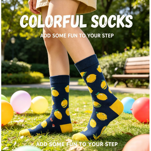 Canlı Turuncu Retro Baskılı Mürettebat Çorap