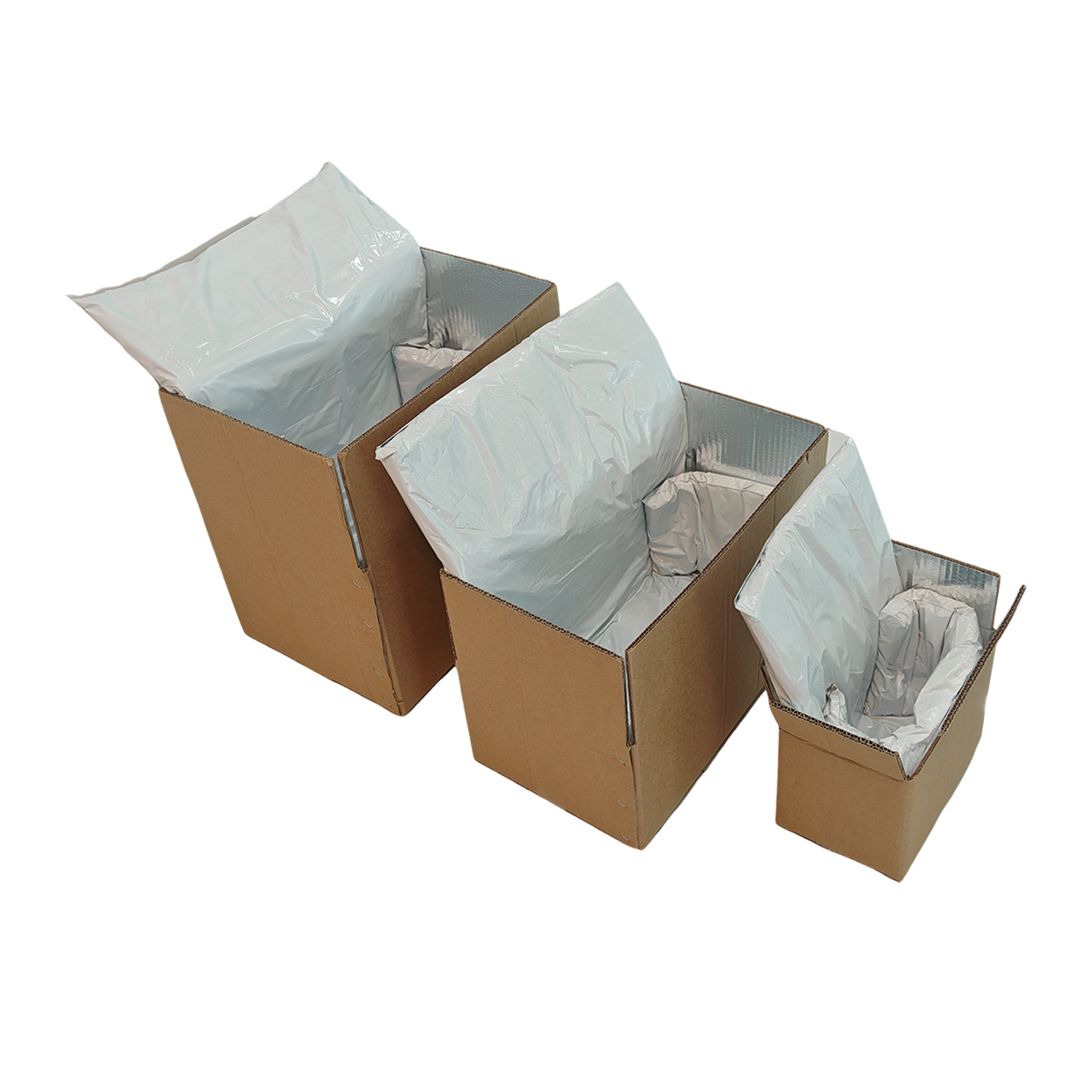 Cajas corrugadas de aislamiento de película de aluminio con revestimientos