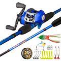 Wholesale Middle Light ML Bait Casting Fishing Rod and Reel Combo, Carbon Fiber, 1.8m-2.1m, 124g-140g1