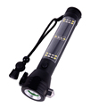 Emergency Multi-Function Solar Power Flashlight with USB Recharge, Safety Hammer, Cutter, and Compass1