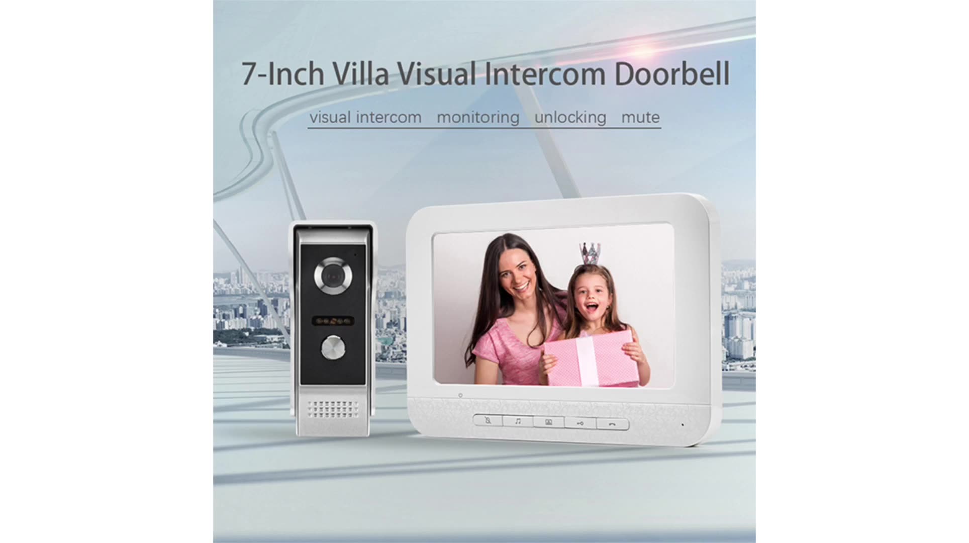 Smart Ring Doorbell Door Camera Video Doorbell With Monitor1