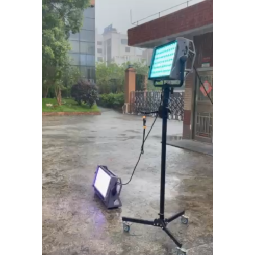 outdoor video panel in the rain