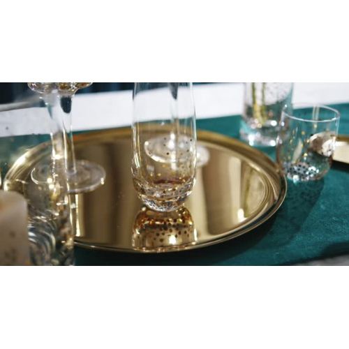 Wine Glass Set With Gold Decal.mp4