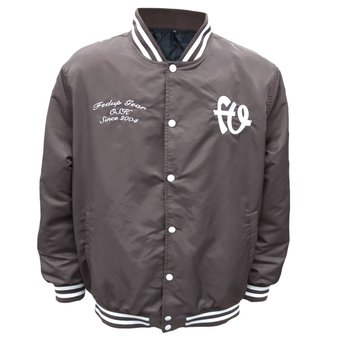 nylon padded baseball jacket