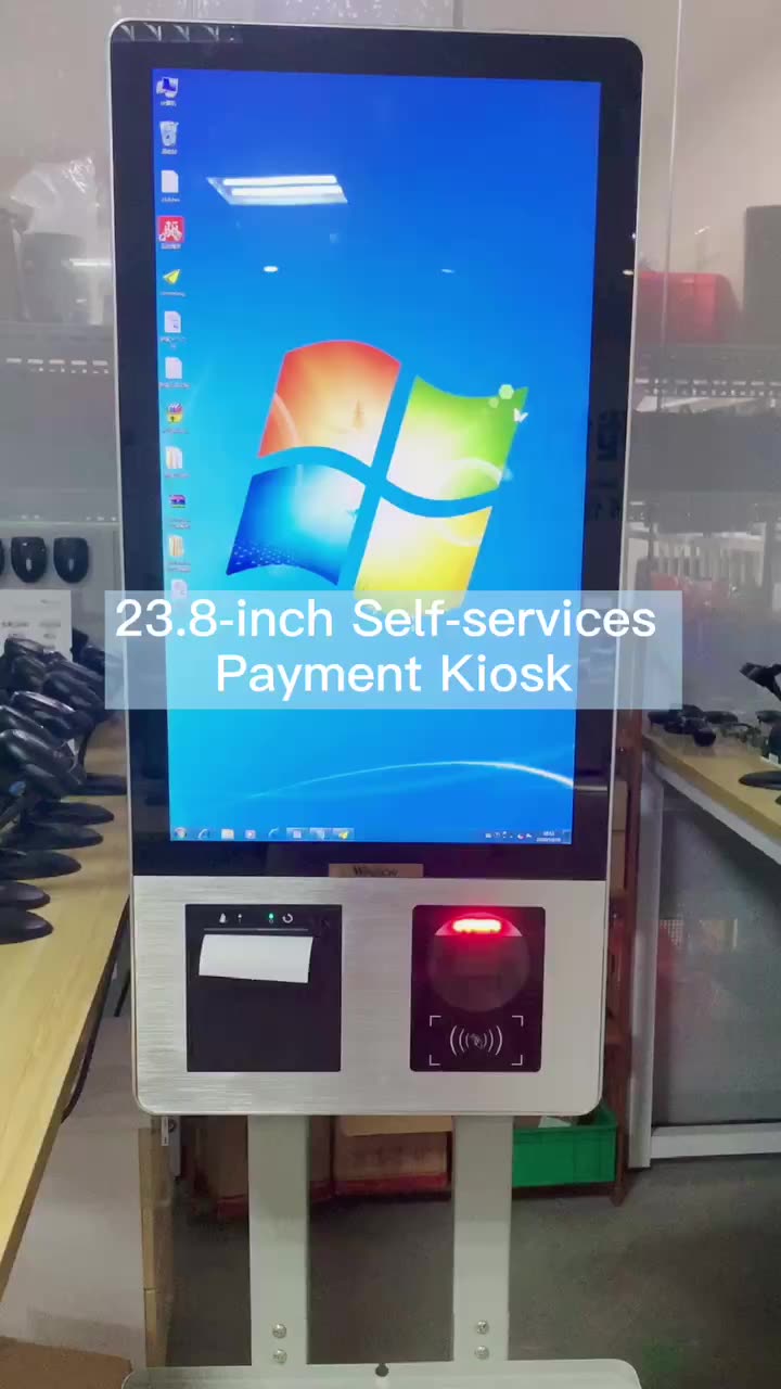 Winson Android 7.1 Touch Screen Payment Self Service Kiosk with Check-Out Desk1