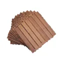 30x30cm Anticorrosive balcony garden villa Wood Floor carbonized solid wood room courtyard outdoor decoration floor shabby chic