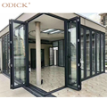 High quality frameless folding glass windows door aluminium kitchen folding windows door for villa department1