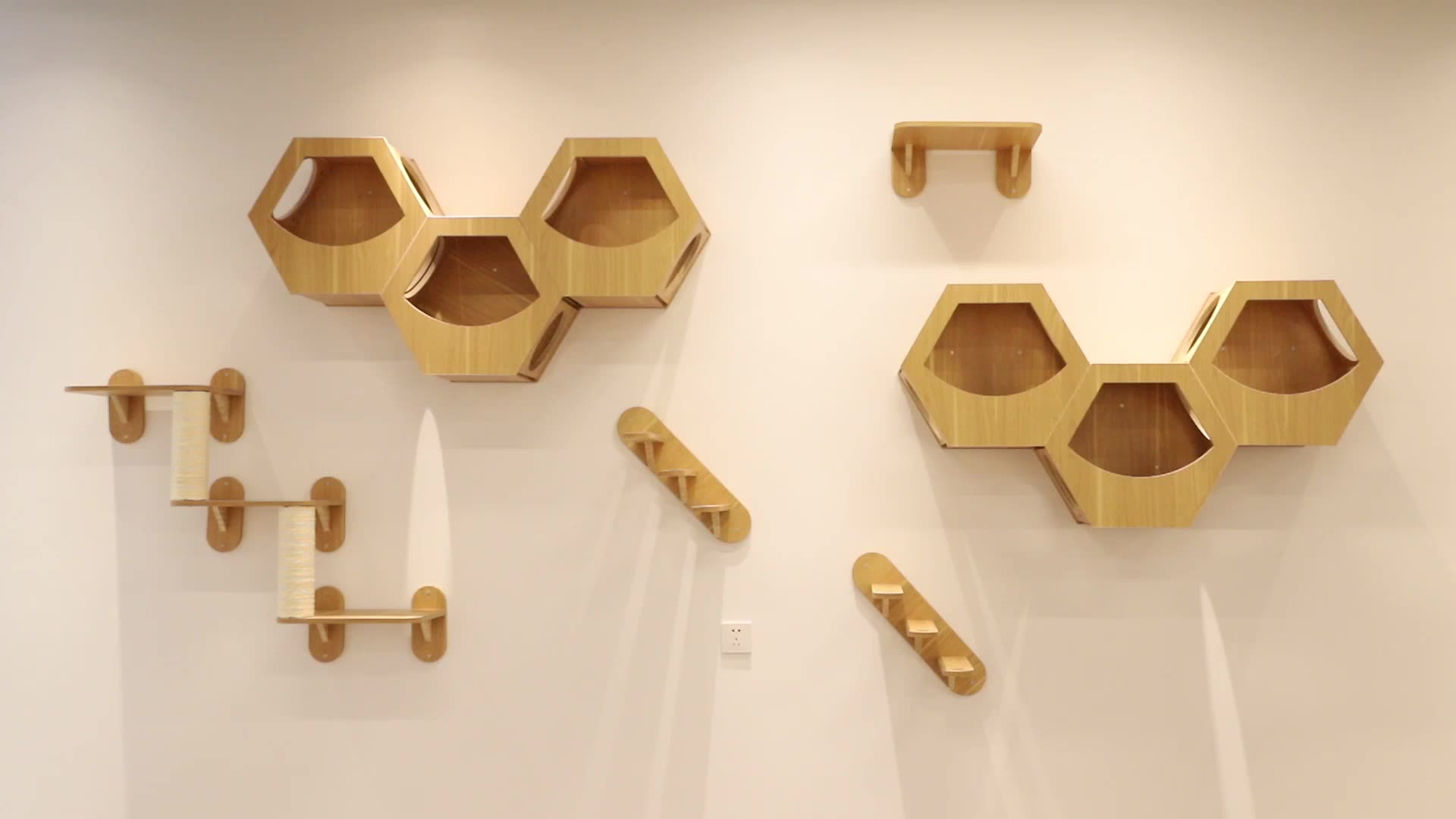 Wall Wall Cat Catber Set แมวติดผนังชั้นปีนเขา 1