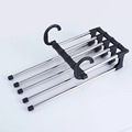 Foldable Stainless Steel 5-in-1 Pant Rack Shelves Hanger1