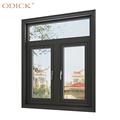 Pabrik Guangdong Pabrik Aluminium Besar Jendela Kaca Ganda Jendela Glazed Aluminium Bingkai Tempered Glass Swing Window1