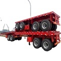High Quality 40ft Container Tri Axle Flat Bed Semi Trailer for Heavy Cargo Transport1