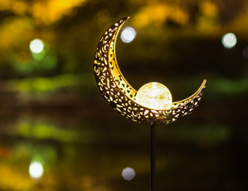 Will Trade Lanza la nueva estaca de globo de vidrio de crujido de luna al aire libre para iluminar noches románticas en jardines al aire libre