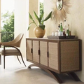 Natürliche natürliche Türseite nordischer Stil moderner Designs Aufbewahrungszimmer Festes Holz Rattan Küchenschrank1