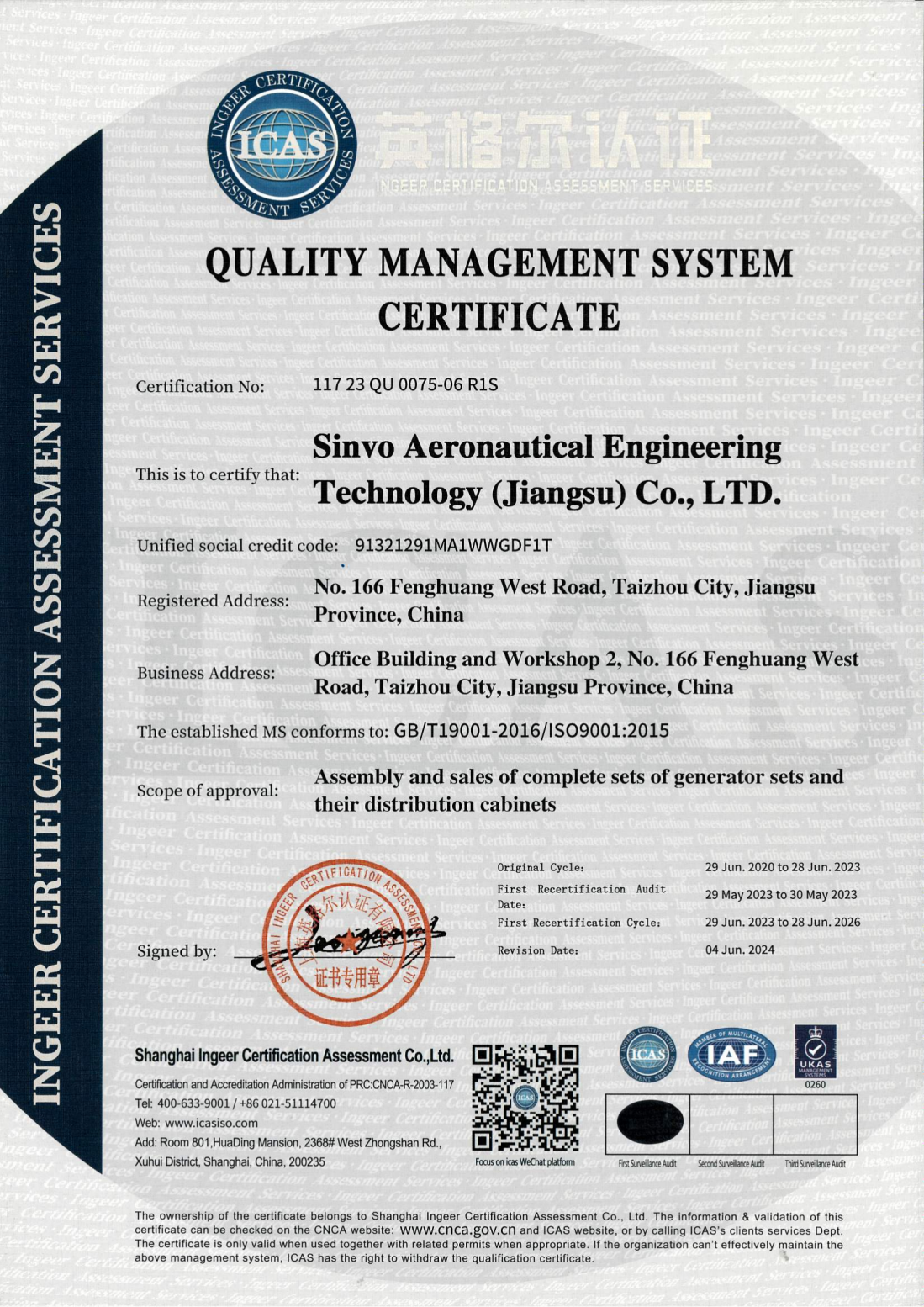 Quality Management System Certification