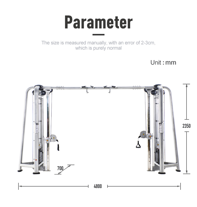 Gym Adjustable Cable Crossover Bodybuilding Strength Trainer