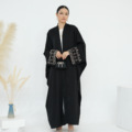 ژاکت کش باف پشمی مهره دار ترکی اپن عبای کافتان دبی کیمونوی زنانه مسلمان 1